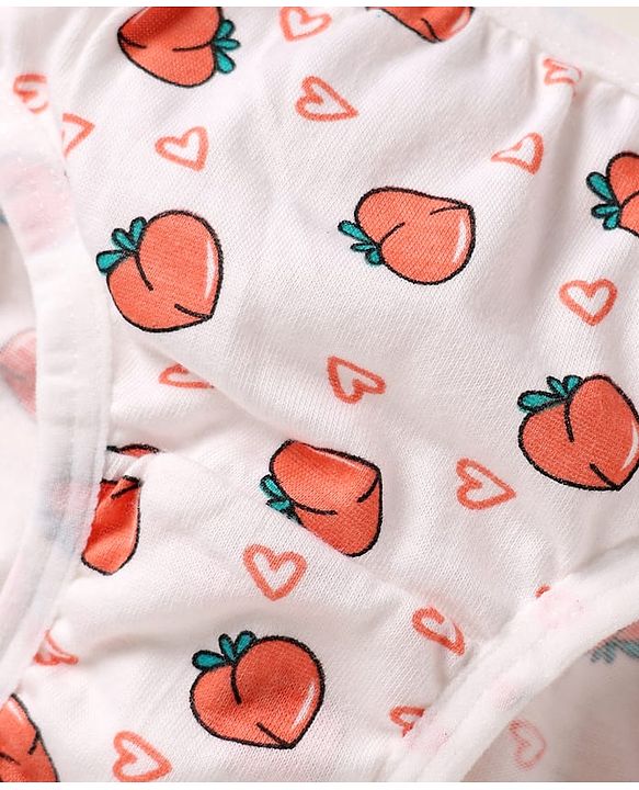 Babyhug 100% Cotton Stripes Floral & Tropical Theme Printed Panties Pack Of 3 - Multi Colour