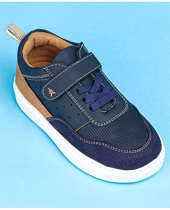 Pine Kids Casual Shoes with Velcro Closure - Navy Blue