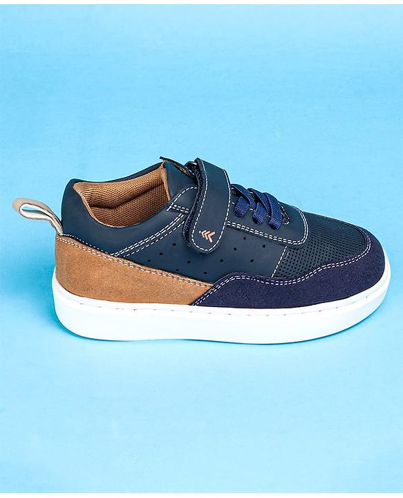 Pine Kids Casual Shoes with Velcro Closure - Navy Blue