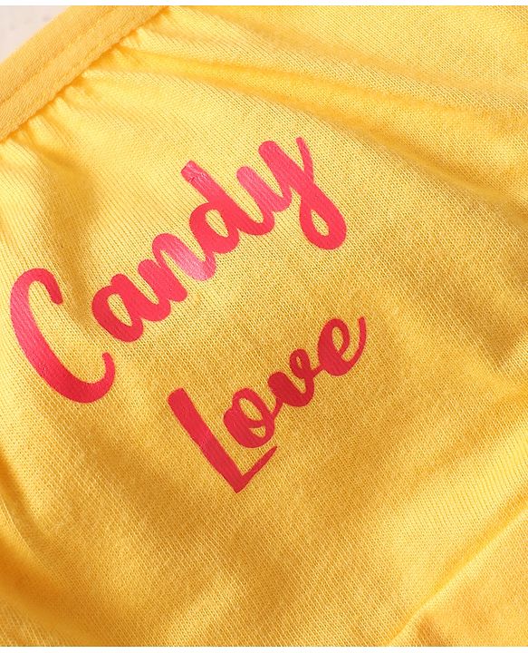 Babyhug 100% Cotton Single Jersey Knit Panties With Polka Dots & Star Print Pack Of 3 - Navy Blue Yellow & White