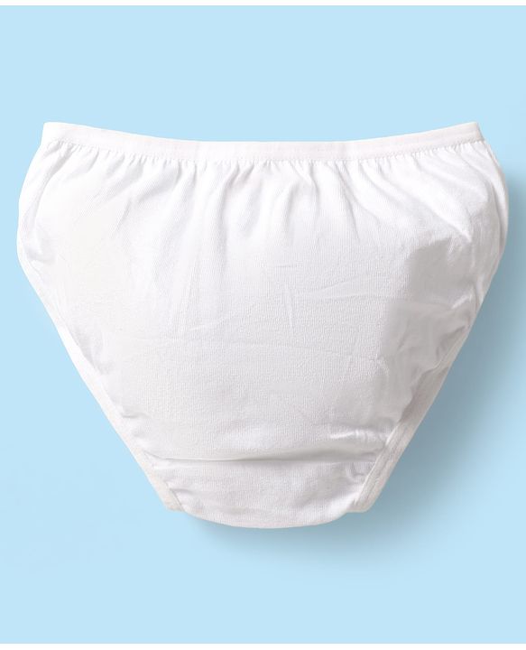 Babyhug 100% Cotton Single Jersey Knit Panties With Polka Dots & Tropical Theme Print Pack Of 3 - White Yellow & Red