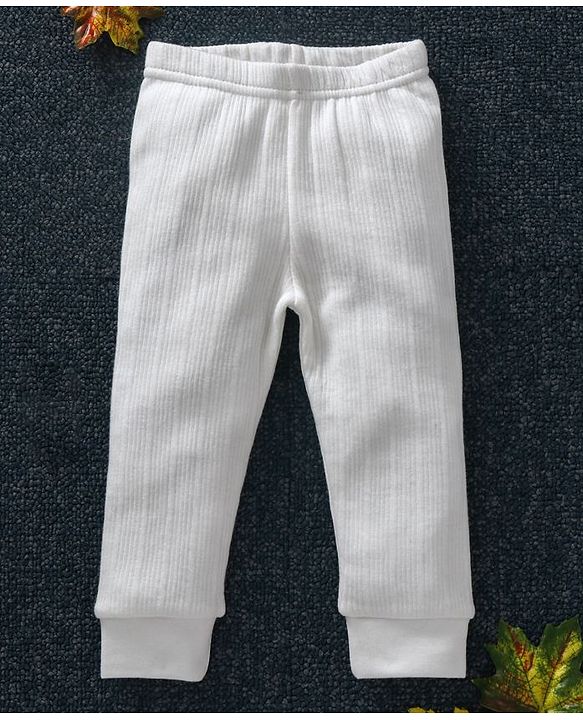 Babyhug Full Length Thermal Leggings - Off White