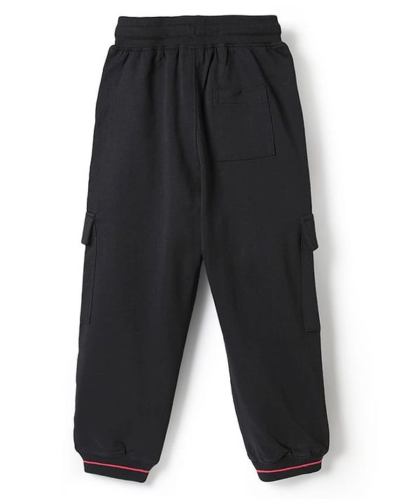 Pine Kids Cotton Knit Full Length Lounge Pant with Tokyo Urban Style Print - Black