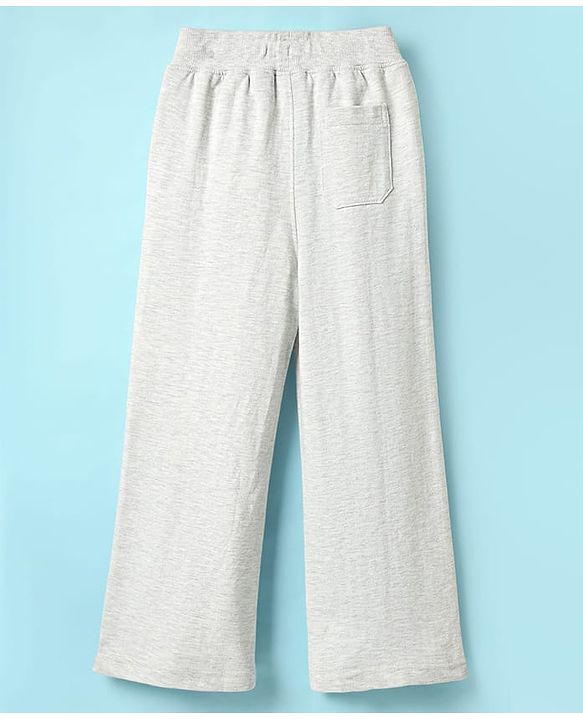Pine Kids Cotton Knit Full Length Solid Lounge Pant - Light Grey