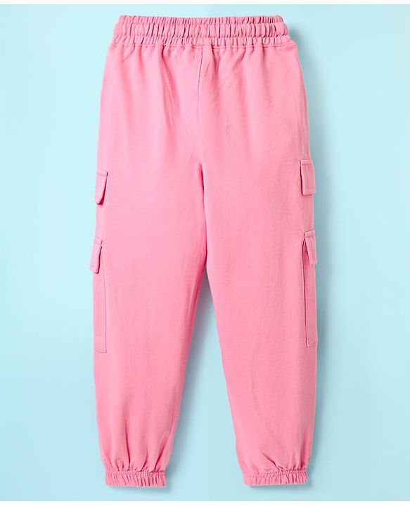 Pine Kids Cotton Knit Full Length Solid Lounge Pant - Pink