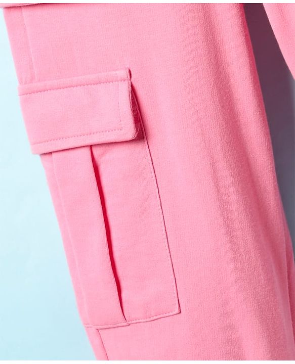 Pine Kids Cotton Knit Full Length Solid Lounge Pant - Pink