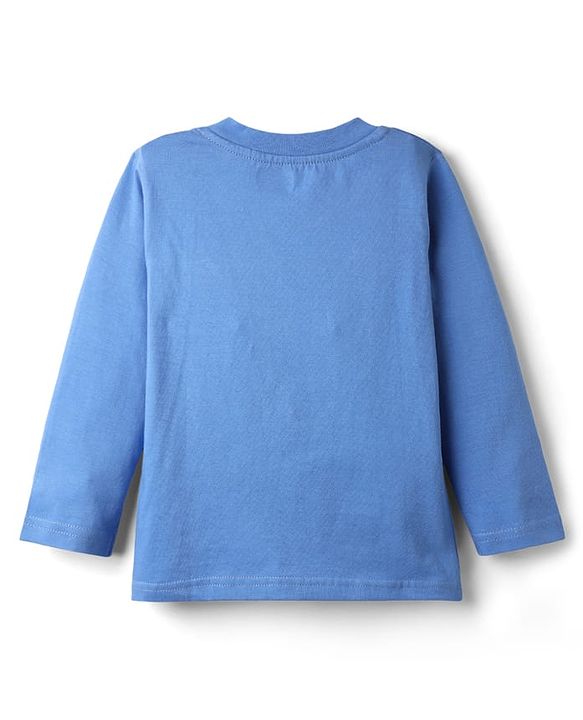 Babyhug Cotton Knit Full Sleeves Night Suit With Tiger & Basketball Print - Blue