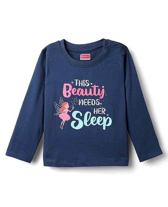 Babyhug Cotton Knit Full Sleeves Co-Ord Night Suits With Fairy Print Pack of 2 - Multicolor