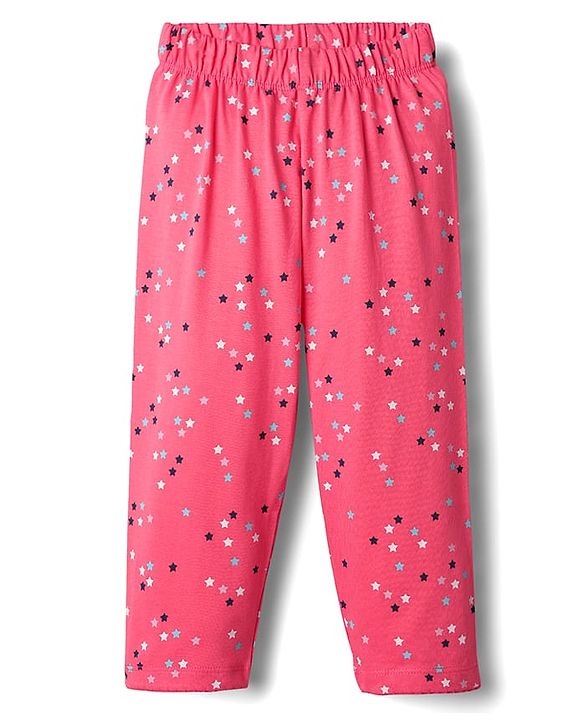 Babyhug Cotton Knit Full Sleeves Co-Ord Night Suits With Fairy Print Pack of 2 - Multicolor