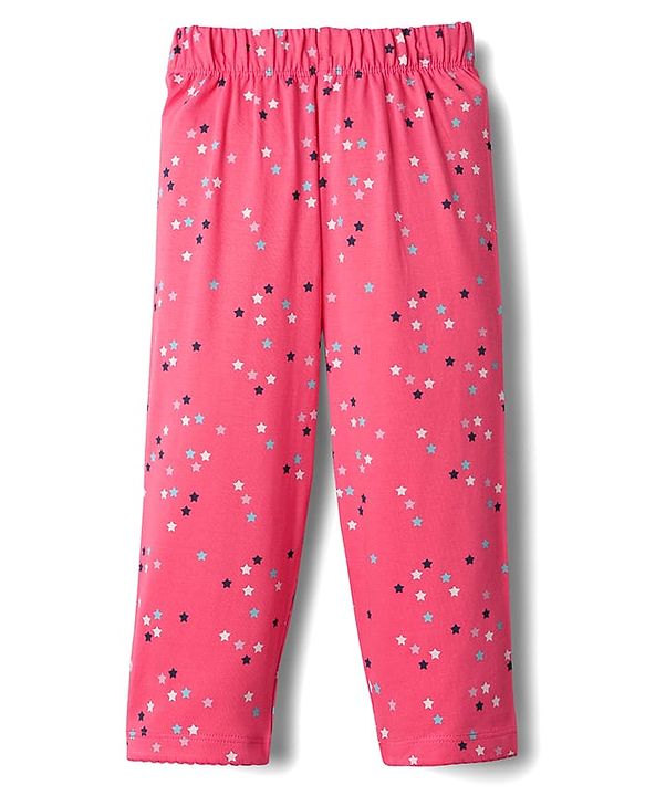 Babyhug Cotton Knit Full Sleeves Co-Ord Night Suits With Fairy Print Pack of 2 - Multicolor