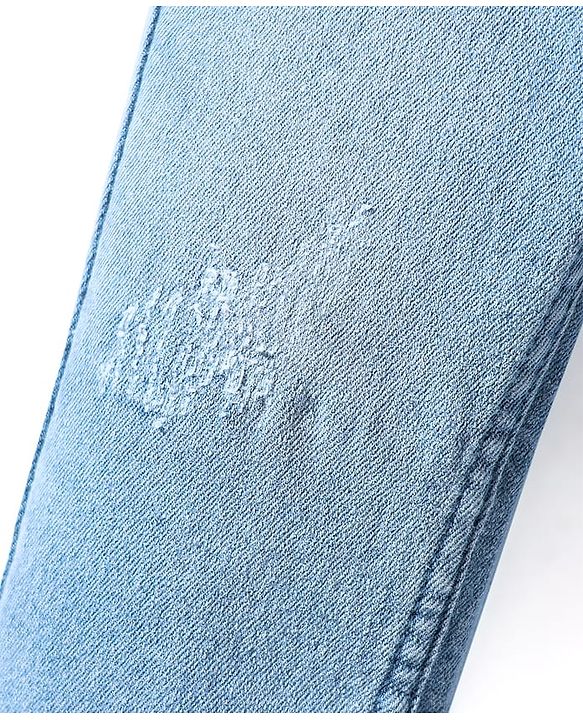 Pine Kids Denim Woven Full Length Washed Jeans - Light Blue