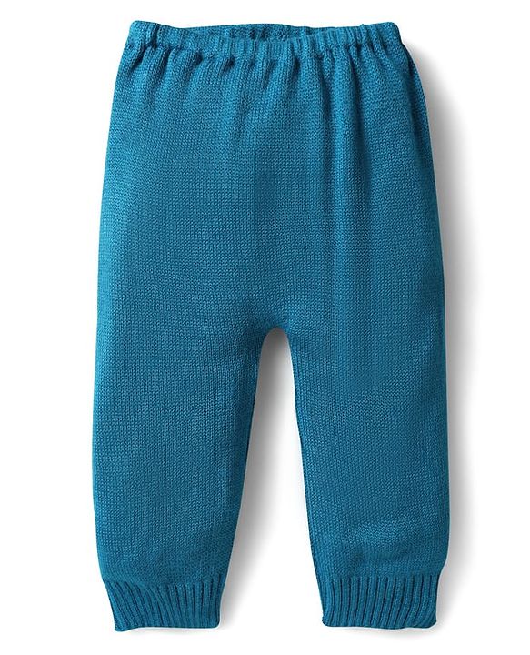 Babyhug Knitted Full Sleeves Solid Color Sweater Set with Cable Knit Design - Red
