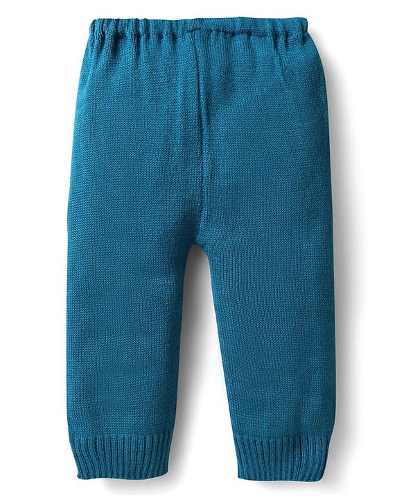 Babyhug Knitted Full Sleeves Solid Color Sweater Set with Cable Knit Design - Red