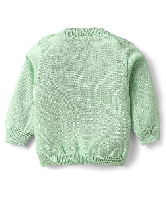 Babyhug Knitted Full Sleeves Sweater Set with Cable Knit Design - Wine