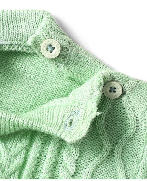 Babyhug Knitted Full Sleeves Sweater Set with Cable Knit Design - Wine