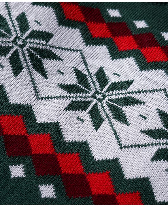 Babyhug Knit Full Sleeves Pullover Sweater & Pant Set with Aztec Design - Olive Green