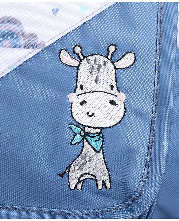 Babyhug Multipurpose Diaper Sling Bag Cloud Print - Blue| Adjustable Shoulder Strap| Insulated Bottle Pouches| Water Resistant| Carry Handle