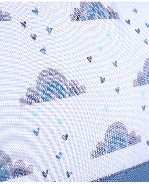Babyhug Multipurpose Diaper Sling Bag Cloud Print - Blue| Adjustable Shoulder Strap| Insulated Bottle Pouches| Water Resistant| Carry Handle