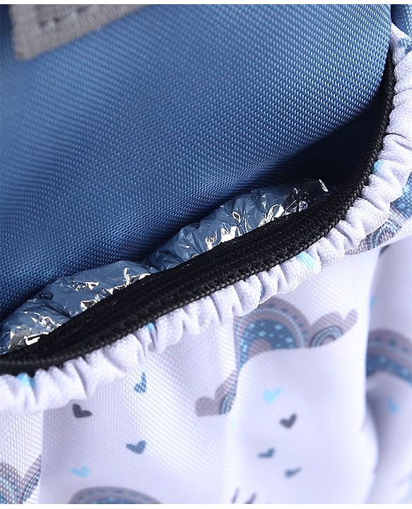Babyhug Multipurpose Diaper Sling Bag Cloud Print - Blue| Adjustable Shoulder Strap| Insulated Bottle Pouches| Water Resistant| Carry Handle