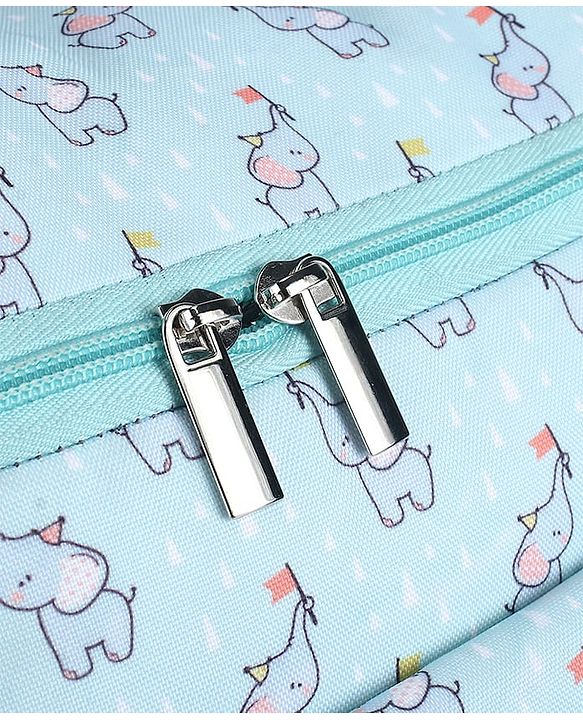 Babyhug Multipurpose Diaper Sling Bag Cloud Print - Blue| Adjustable Shoulder Strap| Insulated Bottle Pouches| Water Resistant| Carry Handle