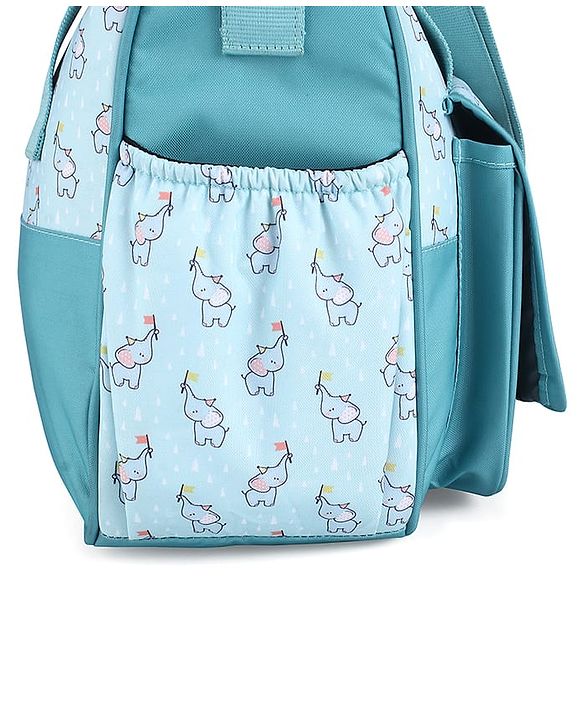 Babyhug Multipurpose Diaper Sling Bag Cloud Print - Blue| Adjustable Shoulder Strap| Insulated Bottle Pouches| Water Resistant| Carry Handle