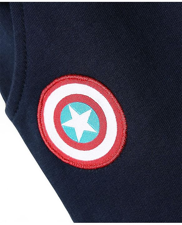Babyhug Marvel Single Jersey Knit Half Sleeves T-Shirt & Shorts Set With Avengers Graphics - Yellow & Blue