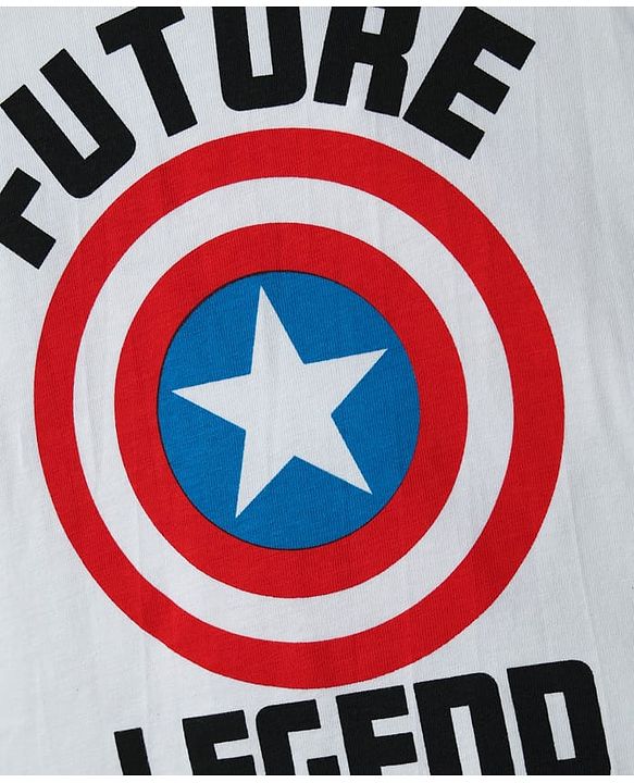 Babyhug Marvel Single Jersey Knit Half Sleeves Shirt & Shorts Co-Ord Set With Avengers Graphics & T-Shirt - Blue