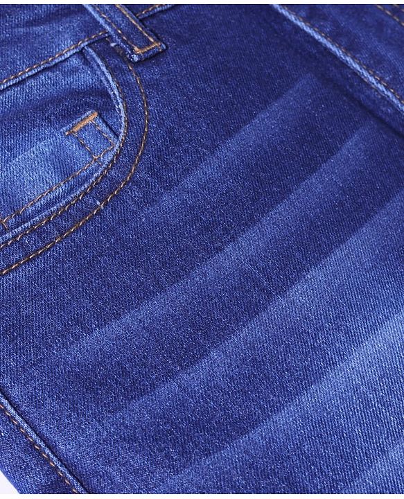Pine Kids Denim Woven Full Length Washed Jeans - Navy Blue