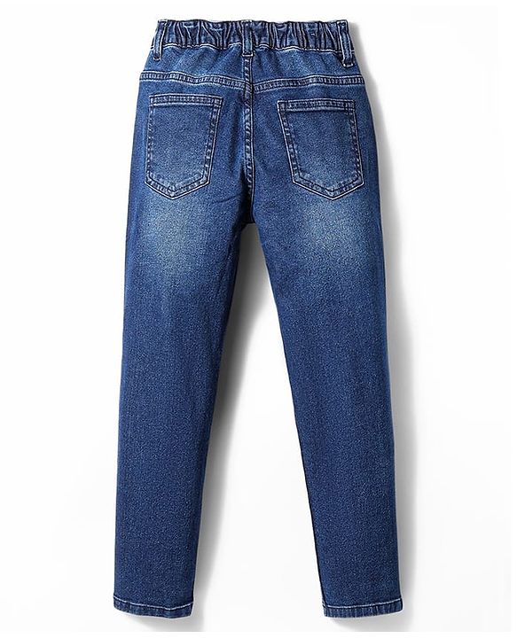 Pine Kids Woven Full Length Washed Jeans - Blue