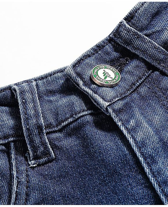 Pine Kids Woven Full Length Washed Jeans - Blue