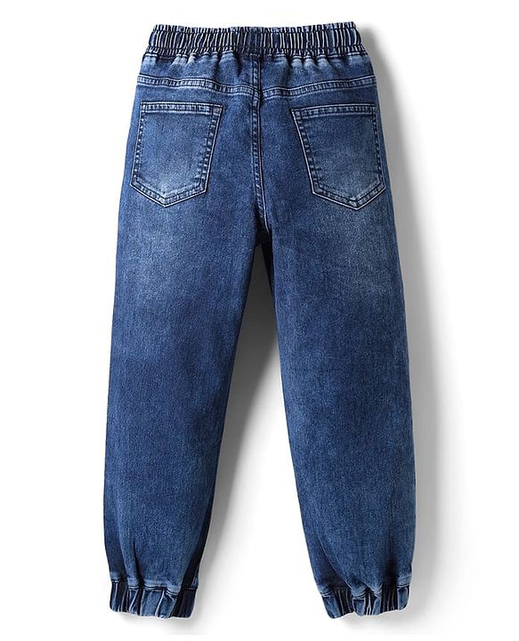 Pine Kids Denim Woven Full Length Washed Jeans - Blue