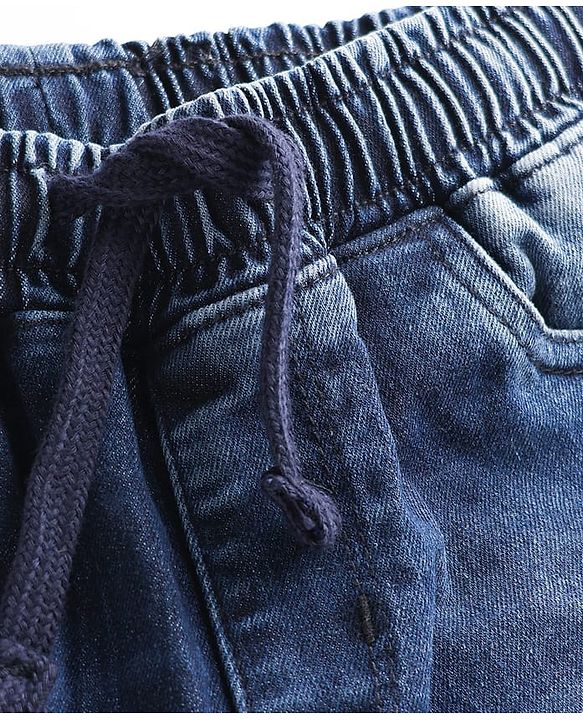 Pine Kids Denim Woven Full Length Washed Jeans - Blue