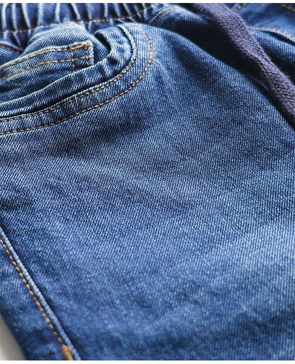 Pine Kids Denim Woven Full Length Washed Jeans - Blue