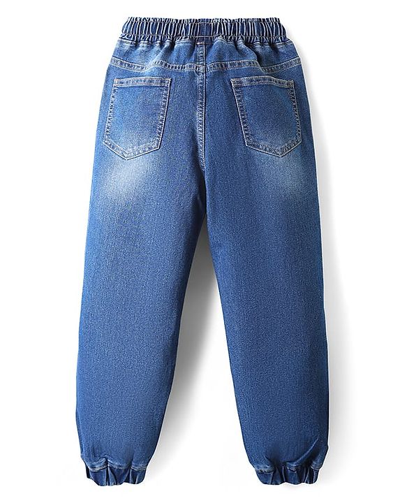 Pine Kids Denim Woven Full Length Washed Jeans - Blue