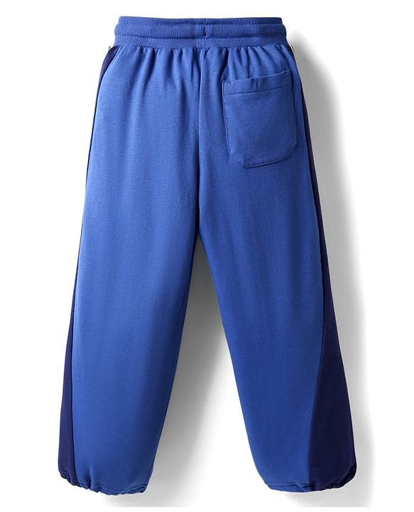 Pine Kids Knit Full Length Cut & Sew Track Pant with Tape Detailing - Blue