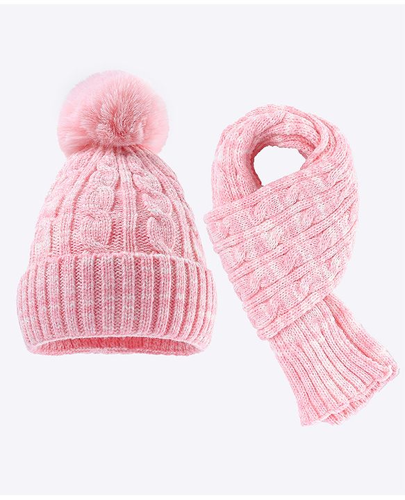 Babyhug Woollen Cap with Pompom - Multicolour main image 1