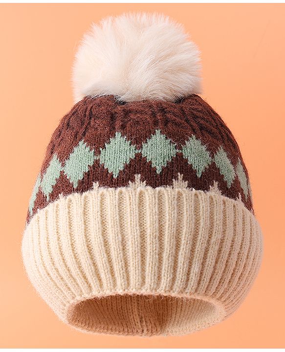 Babyhug  Woollen Cap with Heart Applique - Blue