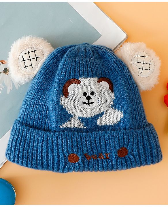 Babyhug Woollen Cap and Muffler Set Red - Diameter 9.5 cm main image 1