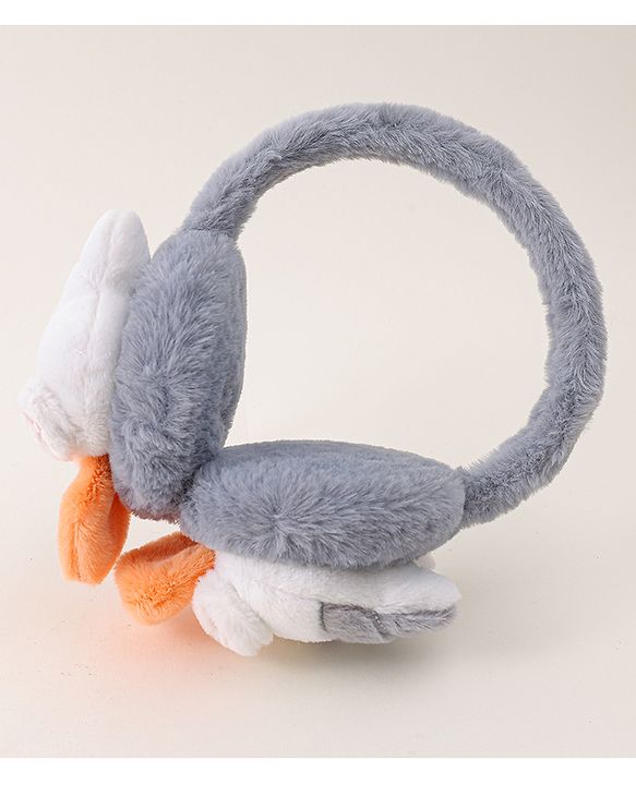 Babyhug Ear Muffs with Kitty Design - Light Blue