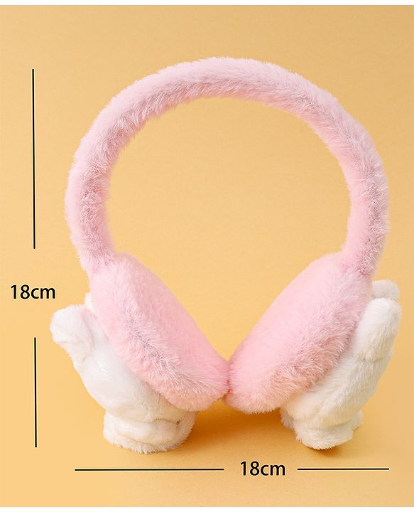 Babyhug Ear Muffs with Kitty Design - Pink