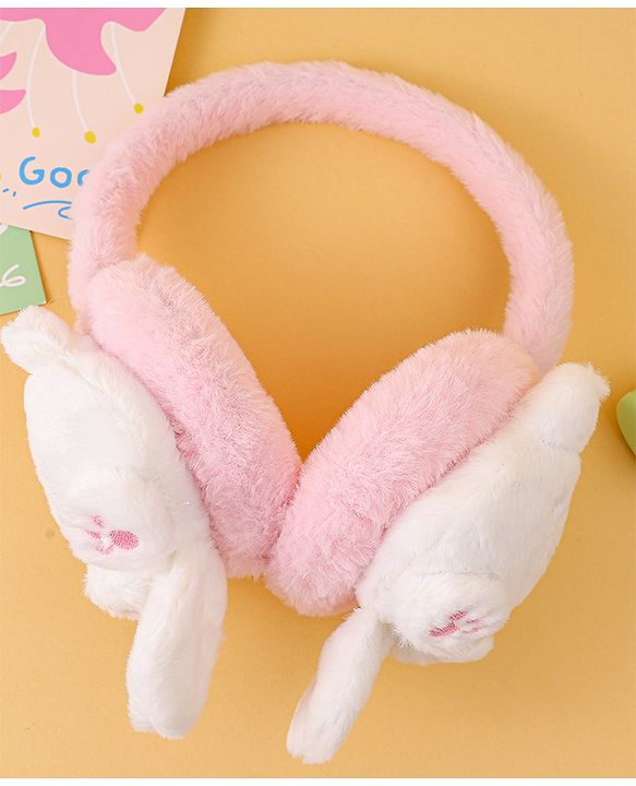 Babyhug Ear Muffs with Kitty Design - Pink