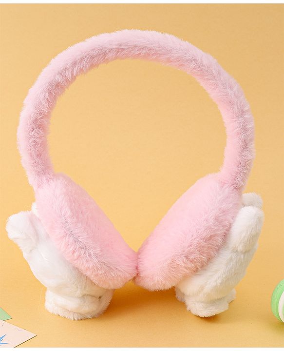 Babyhug Ear Muffs with Kitty Design - Pink