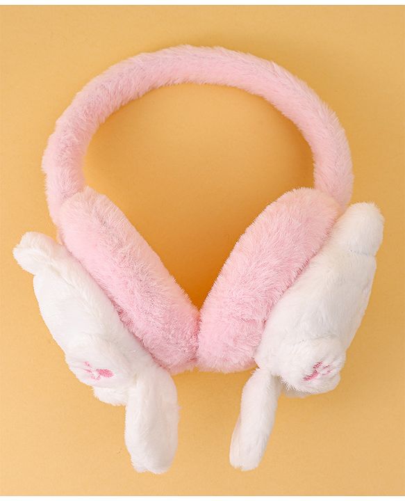 Babyhug Ear Muffs with Kitty Design - Pink