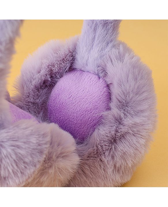 Babyhug Ear Muffs with Bunny & Star Applique - Purple