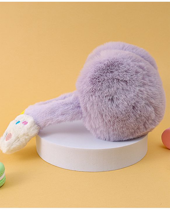 Babyhug Ear Muffs with Bunny & Star Applique - Purple