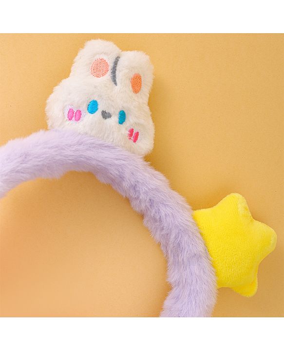Babyhug Ear Muffs with Bunny & Star Applique - Purple
