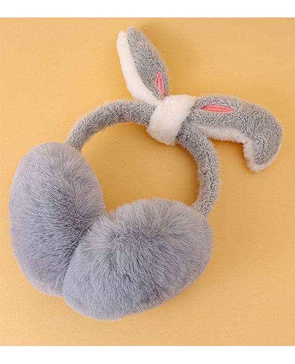 Babyhug Ear Muffs with Ear Applique - Grey