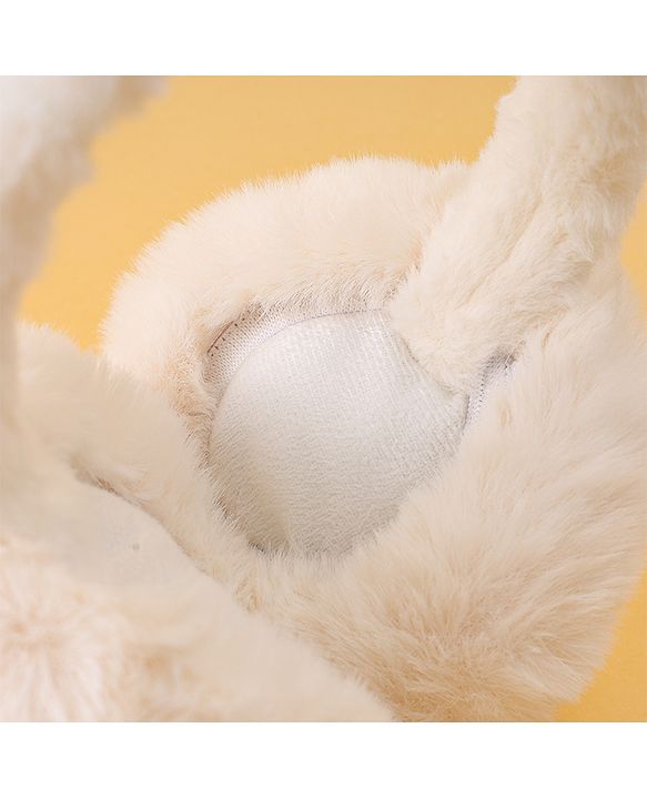 Babyhug Ear Muffs with Crown Applique - White