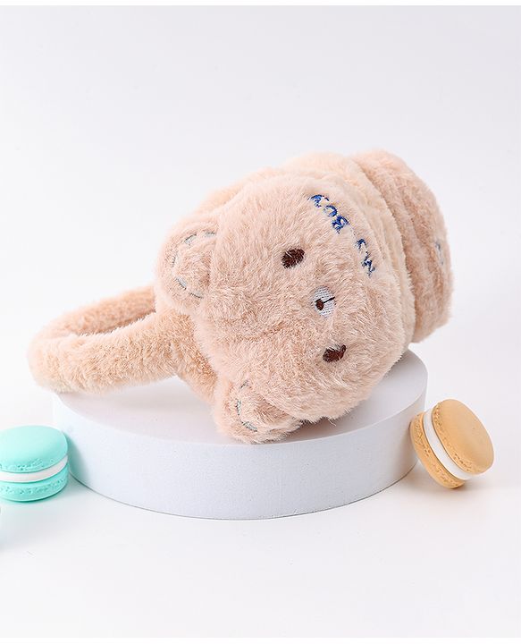 Babyhug Ear Muffs with Bear Design - Light Brown
