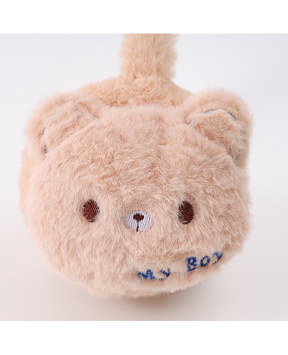 Babyhug Ear Muffs with Bear Design - Light Brown